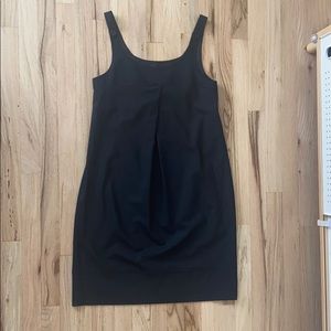 Theory Lined Pinafore Black Dress
